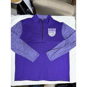 Sacramento Kings 1/4 Zip‎ Pullover SAC Logo Purple Fanatics 2XL Long Sleeve